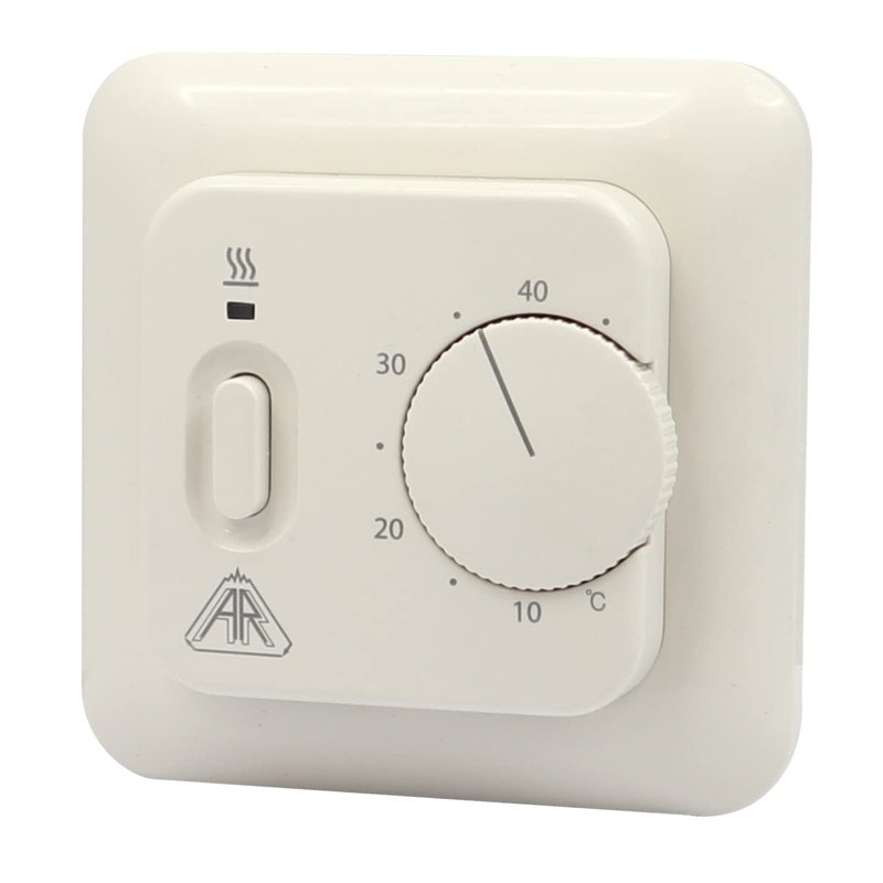 WITTKOWARE Underfloor Heating Thermostat with Rotary Control and Switch, for