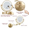 RECKODOR Wall Mount Makeup Mirror with Lights and Magnification, 1X