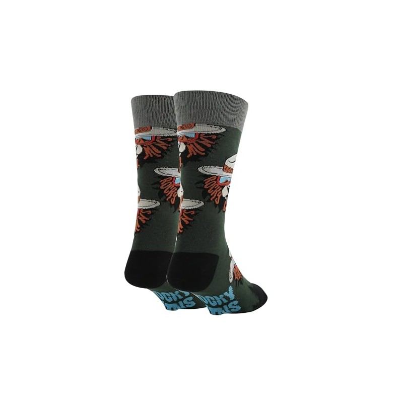 ooohyeah Men’s Funny Rocky Mountain Crew Socks, Crazy Novelty Cotton
