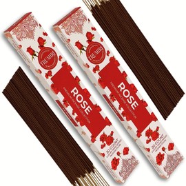 Rose Incense Sticks - Incienso de Rosas - Total 40 Insence-Sticks - Dual Pack of 20 Insense - Inciensos - Inscents - Natural Non Toxic Ingredients - Incents - Incence - Inscense - Insents