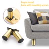 BTSKY 4Pcs 4 Inch Stainless Steel Furniture Legs Feets -