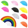 Fabric Handheld Folding Fan [White]