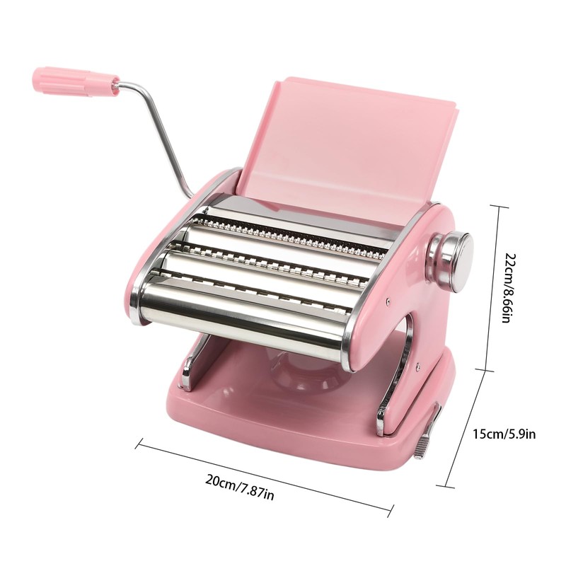 Pasta Maker Machine with 6 Adjustable Thickness Settings, Manual Pasta