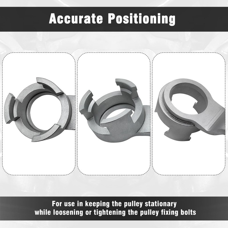 BOVIEER Crankshaft Pulley Holder Tool Compatible with Volvo Ford 1.8