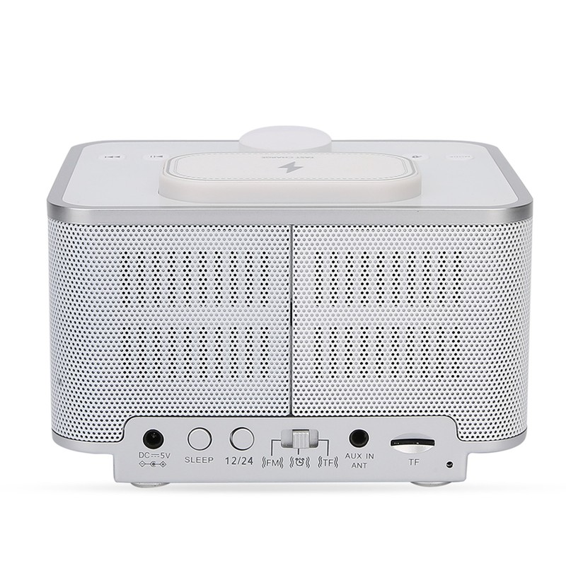 Bluetooth Speaker Player Radio Wireless Charging Digital Alarm Clock