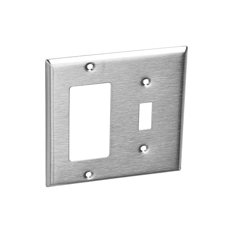 Leviton 2-Gang 1-Toggle, Decora/GFCI Device Combination Wallplate, Device Mount, S126,