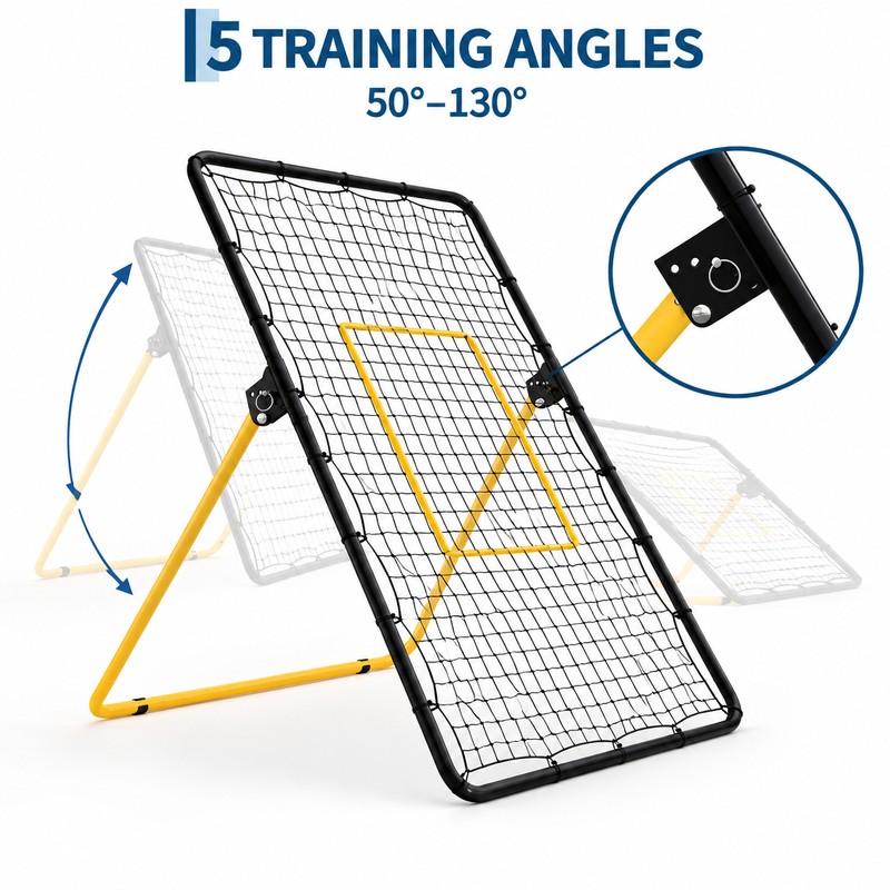 7 x 4 FT Volleyball Rebounder Net with 5 Adjustable