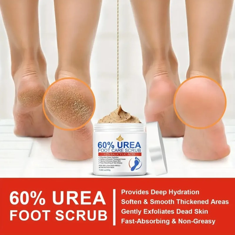 Crema Exfoliante Para Pies Con Urea 60% Y Ácido Salicílico
