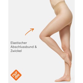 Nur Die Women's 715949 Tights, 15 Den, Brown-Braun (Mandel 116), 9.5