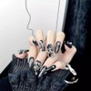 PIVHWIR Press On Nails,15 PCS Reusable Glossy Long Fake Nails,