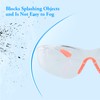 HXMJIED 6 Pcs Eye Protection Glasses, Transparent White Safety Goggles,Protective