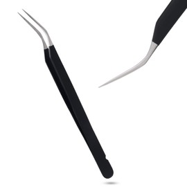 My Lash Tools New Isolation Lash Tweezers Eyelash Extensions Best for Individual Isolation & Classic Lashes Japanese Stainless Steel Lightweight Precision Lashing Twisers (Matte-Black)