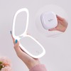 Compact LED Magnifying Travel Makeup-Mirror - 4 inches 1X/10X Magnification