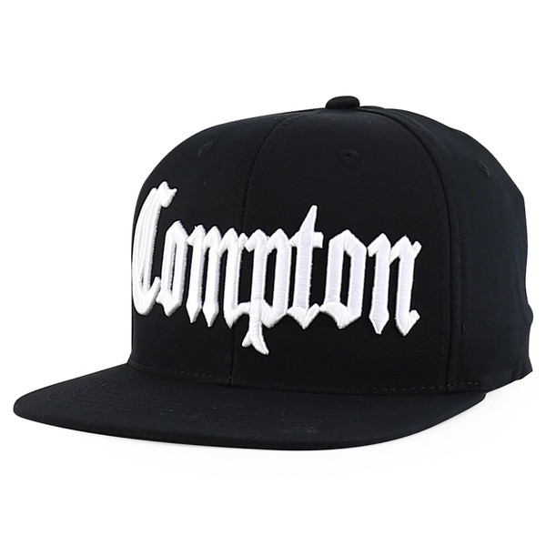 Trendy Apparel Shop 3D Compton Old English Font Embroidered Flat