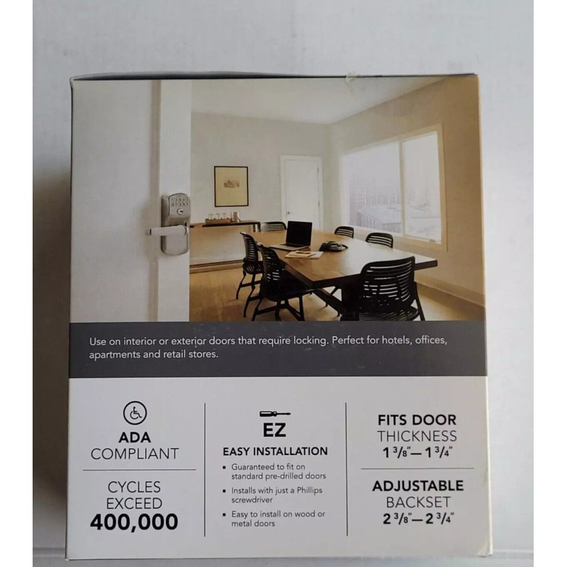 SCHLAGE Satin Chrome Plymouth Light Commercial Electronic Keypad Lock Elan