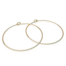 Gold Hoop Earrings - 1mm Thick Large 14k gold filled Hoop Earrings, Simple Thin Hoops, Classic Gold Hoops