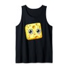Adorable Cheese Face Cartoon Smiling Tank Top