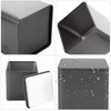 WOPPLXY 12 Pack Square Black Metal Tins, 6.5 Inch Small