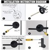 Double Sided Gate Latch for Wooden Fence Heavy Duty Swinging