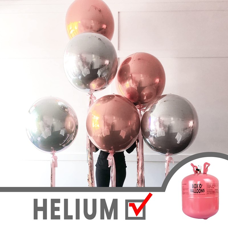 PartyWoo Silver Balloons, 6 pcs Silver Birthday Decorations, 22 inch