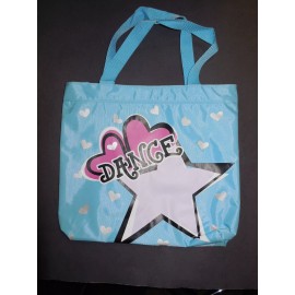Leo's New in Pkg. Leo's Dance Tote Bag Blue Silver Hearts Lavender Star Ballet Child