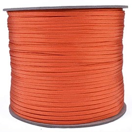 Whipmaker Cord - 3/16" Nylon Coreless Gutted 550 Paracord - International Orange 1000 Feet Spool