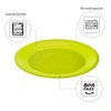 Rotho Caruba Kitchen Plate Flat, Polypropylene Lime Green, One Size