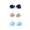 925 Sterling Silver Post Druzy Tragus Ball Stud Earrings Set,