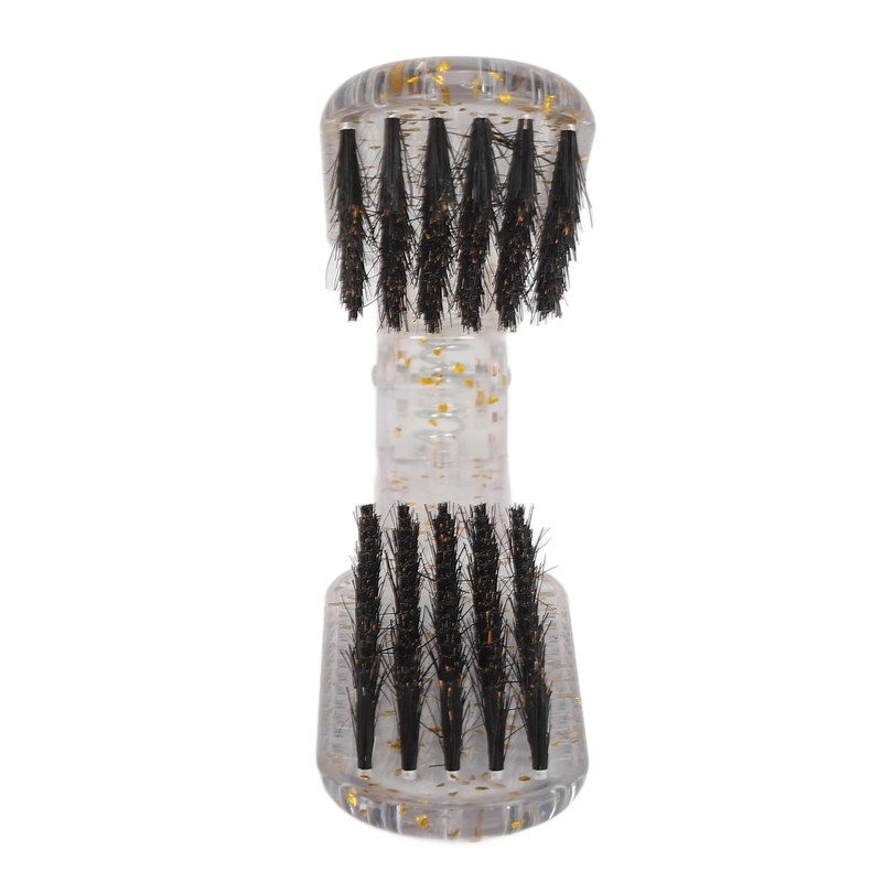 Double Sided Brush Clamp Ergonomic Handle Anti Static Nylon Hair