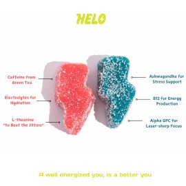 HELO Energy Gummies, Blue Razz (10CT)