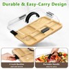 SAKAMOSH Charcuterie Board with Lid and Handle, Portable Travel Bamboo