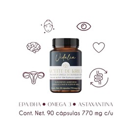 Aceite de Krill Antártico 770 mg | 90 Softgels | Omega-3 Concentrado con Fosfolípidos, Astaxantina y Colina | Digestión Suave | Sabor Neutro, Sin Gust