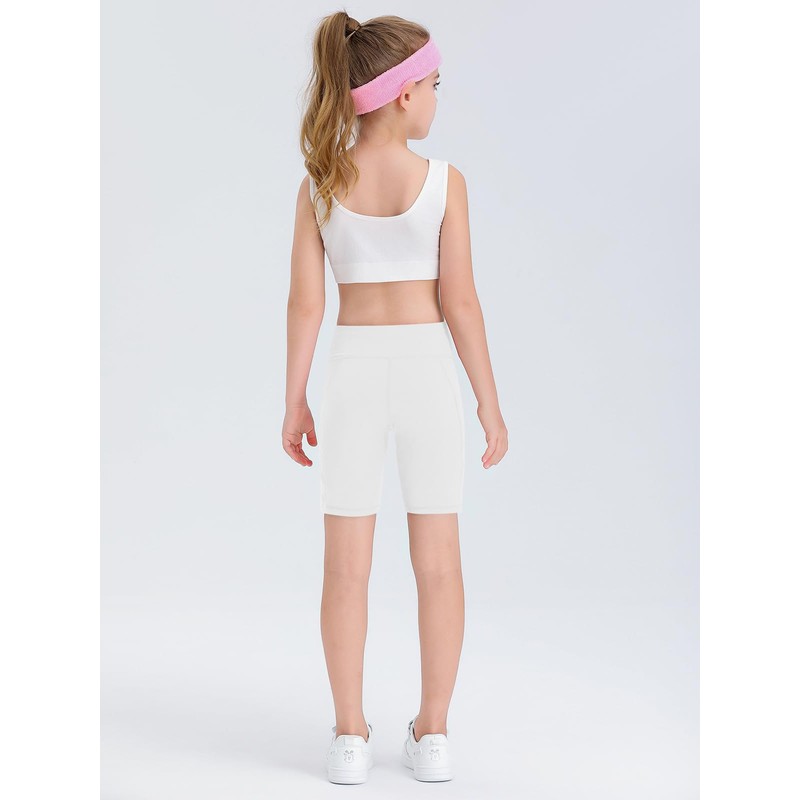 Haloumoning Girls Volleyball Spandex Shorts Kids Athletic Biker Dance Gymnastics