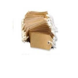 100 x Manilla Buff Strung Tags Tickets 120mm 60mm Luggage Labels