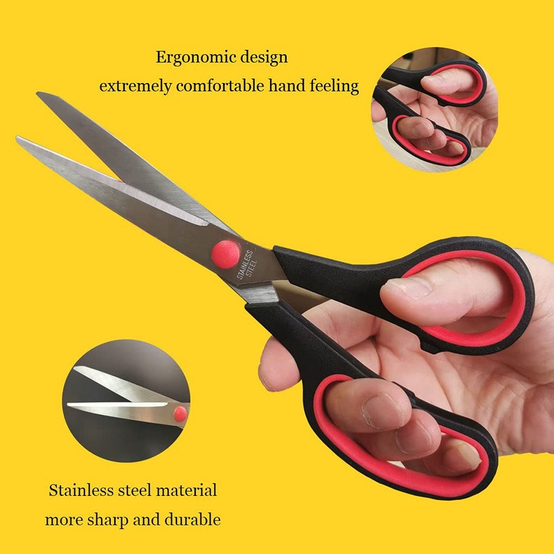 Scissors, Multipurpose office Scissors,8.5 Inch Ultra Sharp Shears, Comfort-Grip Handles