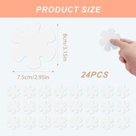 Non-Slip Stickers for Bathtub and Shower, Pack of 24 Safety Strips with Premium Scraper, Shower Mat, Non-Slip Bath Mat, Non-Slip Stickers for Safe Bathing Experience, Transparent
