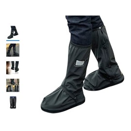 Rain Shoe Covers, Overshoes, Bicycle Waterproof Overshoes, Rain Overshoes, Resistant Non-Slip Rain Protection, Shoe Covers, Reinforced High Galoshes Rain Snow for Men and Women, 43-45 EU