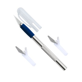 Wedo Scalpel and Replacement Blades/78621 Silver Aluminium