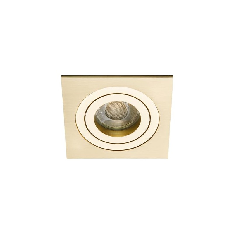 InLight INL-38617-POLBRS Pasto Tilt Downlight, IP20, Satin Brass, Square, Single