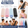 4PCS Zenbody Toalla Exfoliante Japonesa, Doble Cara con 4 Ganchos