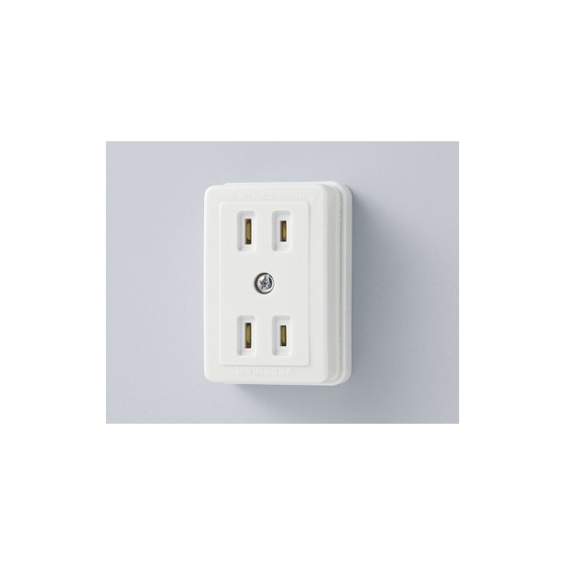 ELPA Square Double Outlet Wiring Outlet 125V 15A for 2