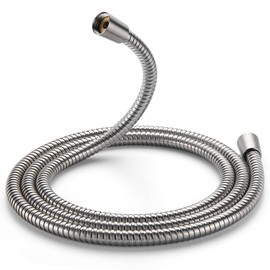 Cobbe 98" Shower Hose Extra Long, Handheld Shower Head Extension Hose Replacement with Gaskets & Sealing Tape, 304 Stainless Steel Hose for Bathroom, RV (Brushed Nickel)