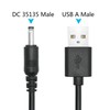 2Pcs USB to DC 3.5mm x 1.35mm Power Cord 3FT,