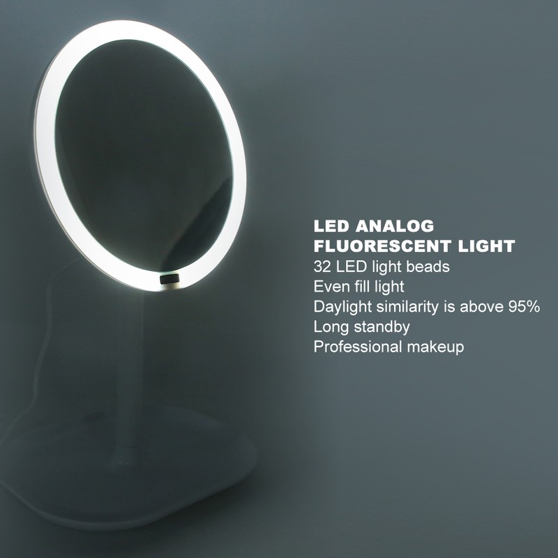 Makeup Mirror 10X Magnification LED Induction Portable Vanity Mirror for