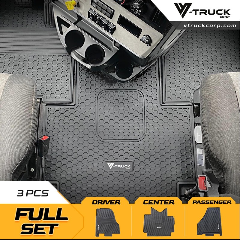 V-TRUCK CORP Rubber Floor MATS for Freightliner Cascadia 116 &