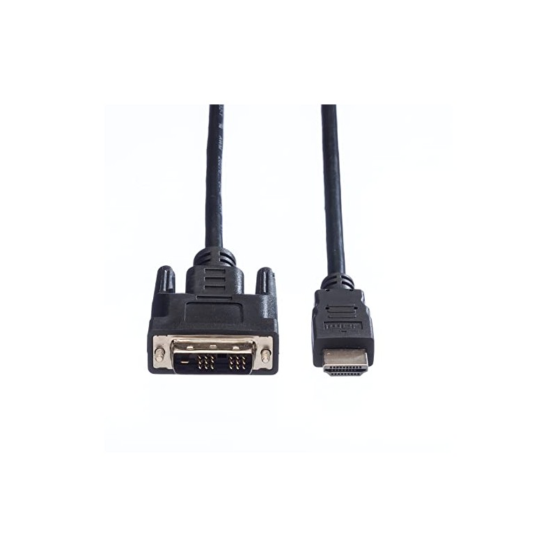VALUE Cable DVI (18+1) ST - HDMI ST, black, 1