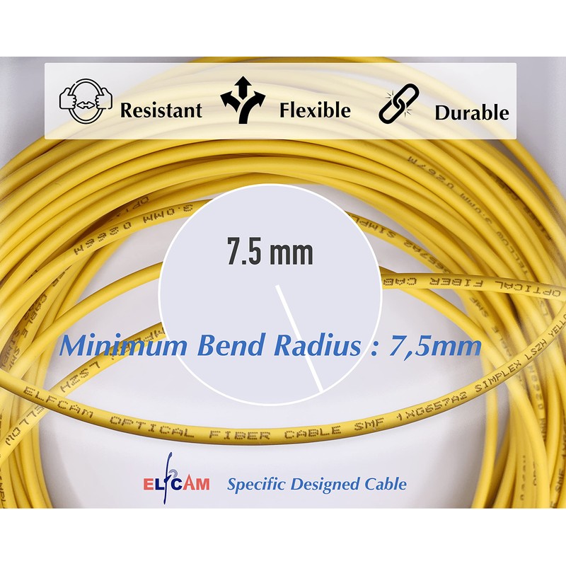 Elfcam® - Fibre Optic Cable (Optic Cable) Compatible SC/APC to