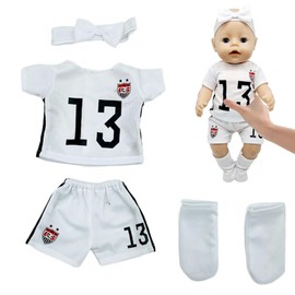 KERANEET Clothing Outfits for Baby Dolls Doll Clothes Baby Born Clothing Summer Clothes for 35-43 cm Baby Born Accessories Gifts for Girls Boys