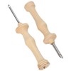 2Pcs Punch Needle Embroidery Kit Wooden Handle Yarn Needle DIY