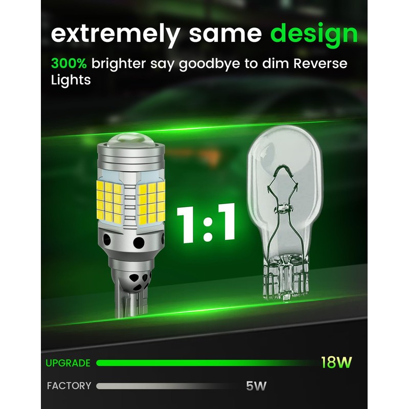 PINIHED LED Reverse Light Bulbs for 2013-2026 Honda Civic, 6000K